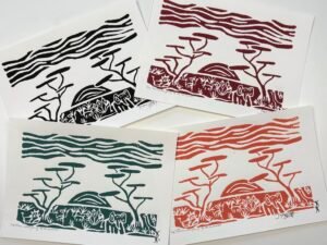 Zonsondergang op de savanne